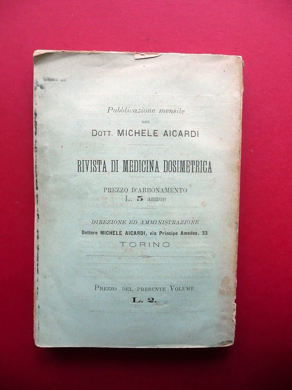 Compendio di Terapia Dosimetrica Michele Aicardi Bruno Torino 1886 Medicina | Immagine Gallery 2