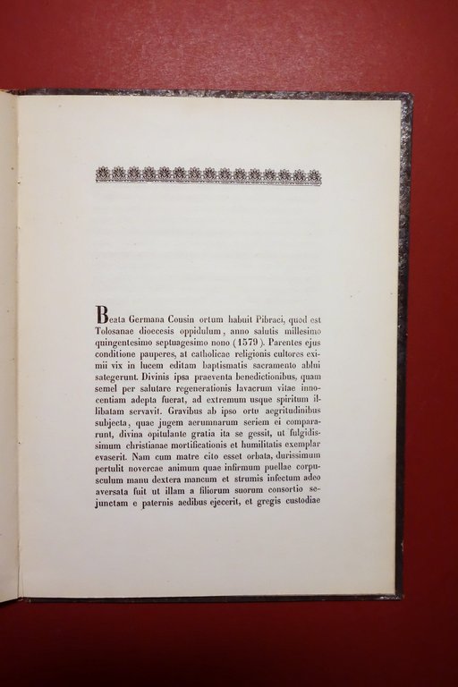 Compendium Vitae Virtutum Miraculorum Beata Germaine Cousin Tolosa 1867 Santa | Immagine Gallery 3