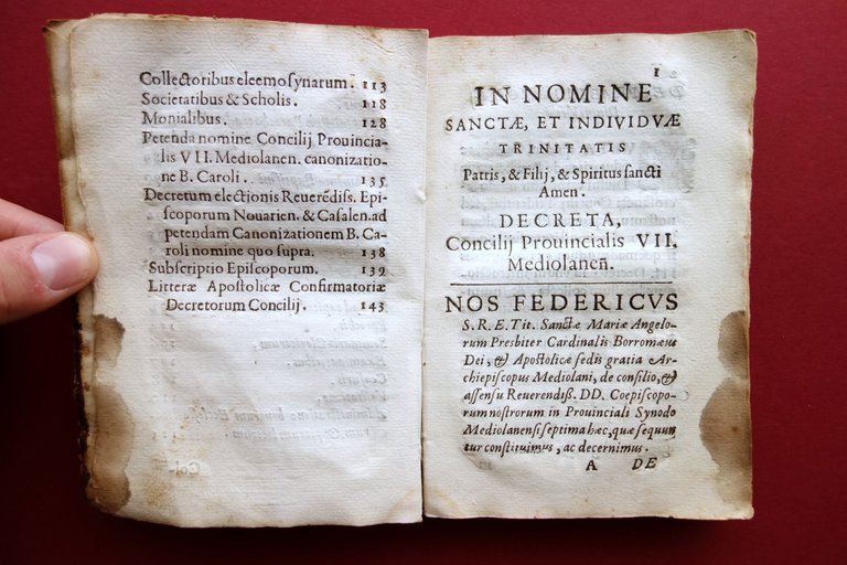 Constitutiones et Decreta Condita in Provinciali Sinodo Mediolanensis 1612