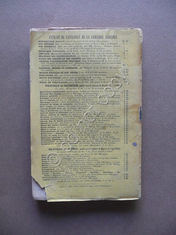 Constructions Rurales et Mecanique Agricole Lefour Maison Rustique Paris 1860-70