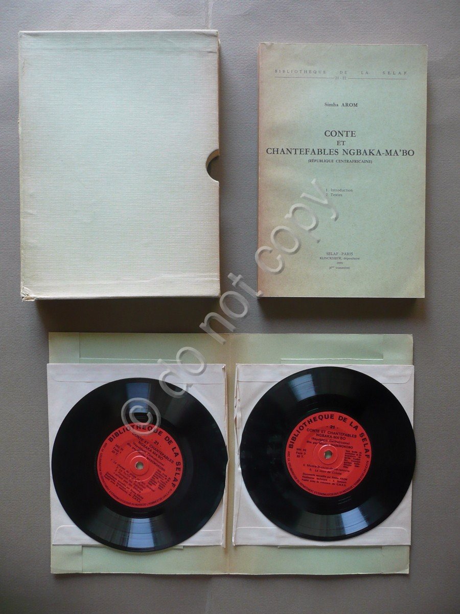 Conte et Chantefables Ngbaka-Ma'Bo Simha Arom Selaf Paris 1970 Africa …