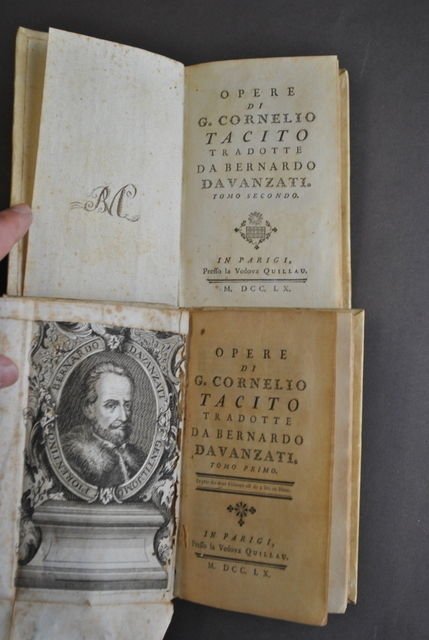 Cornelio Tacito Opere 1760 Traduzione Davanzati Vedova Parigi Quillau | Immagine principale