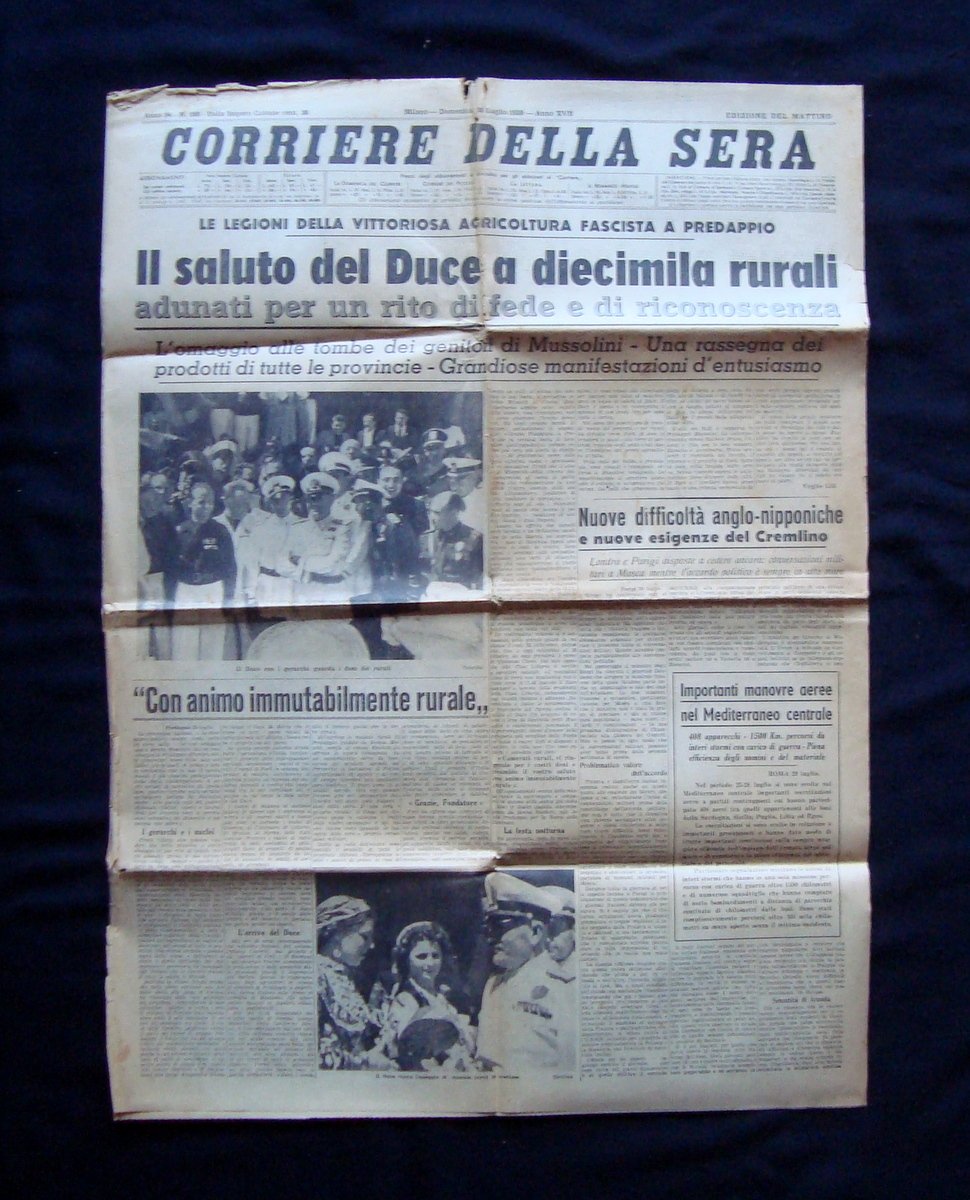 Corriere della Sera Anno 64 Numero 180 30 Luglio 1939 …