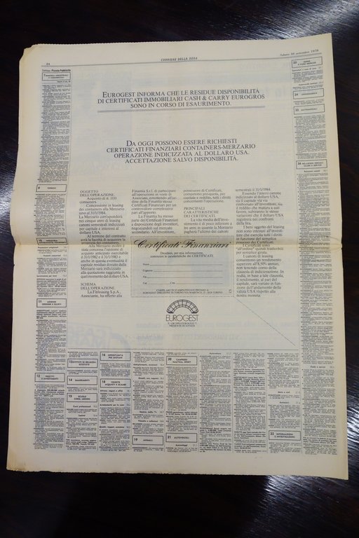 CORRIERE DELLA SERA MORTE PAPA GIOVANNI PAOLO I LUCIANI 30/9/1978 …