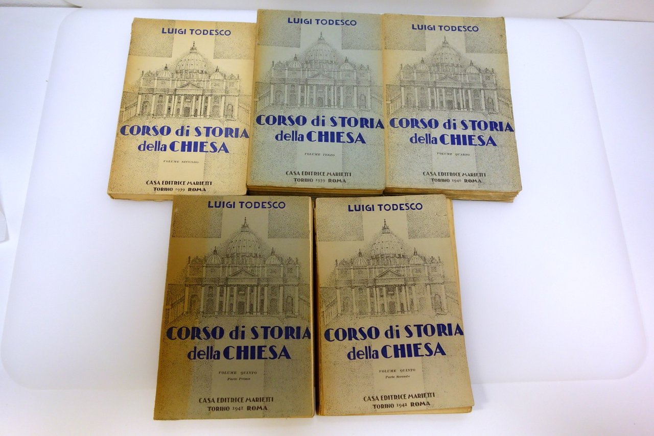 CORSO DI STORIA DELLA CHIESA VOLUMI 2-5 TODESCO MARIETTI 1939 …