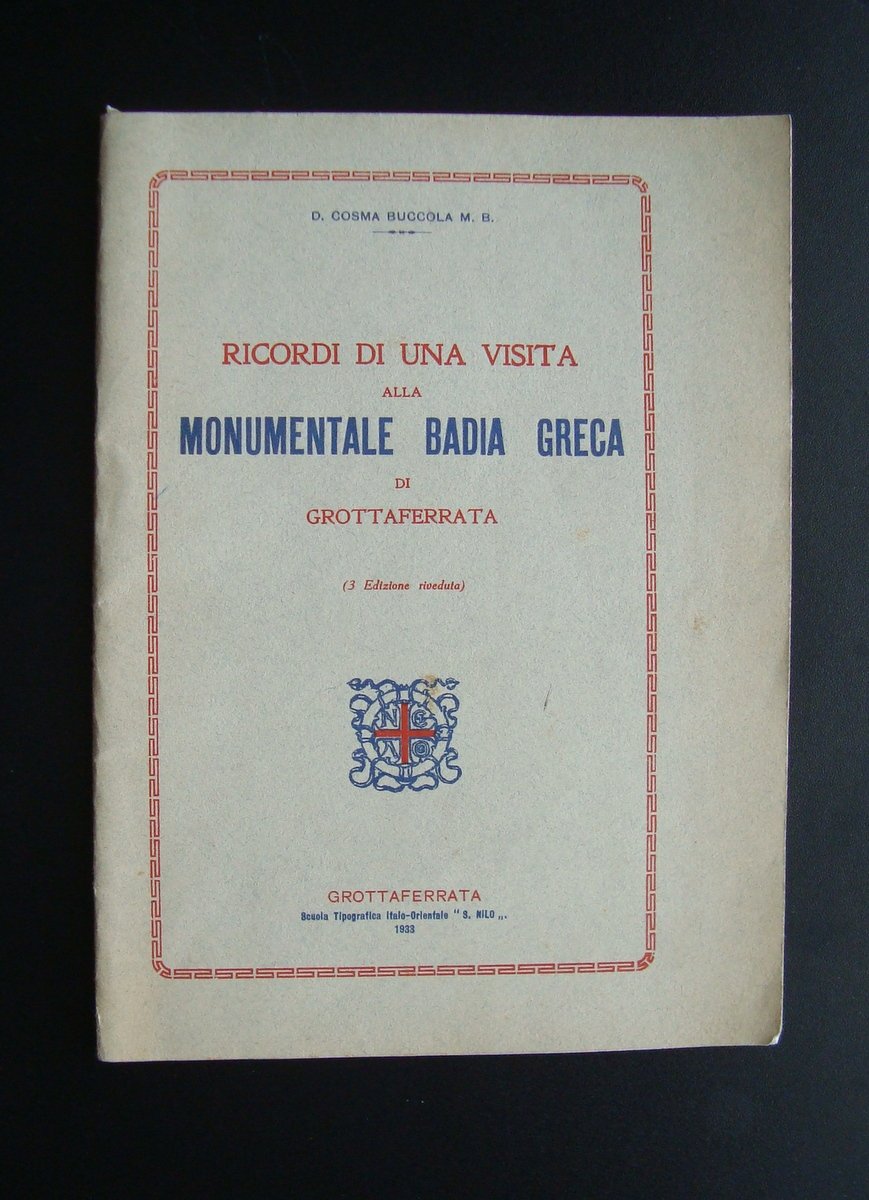 Cosma Buccola Badia Greca Grottaferrata 1933 S.Nilo
