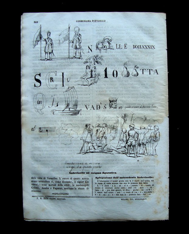 Cosmorama Pittorico Anno Decimoquinto n 45 9 novembre 1850 Africani …