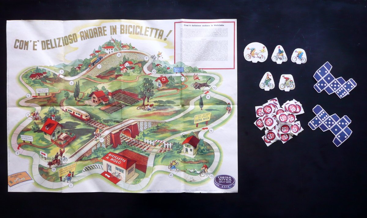Crema Nivea Gioco di Passaggio Andare in Bicicletta Pubblicit‡ 1940 …