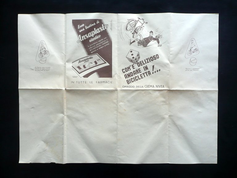 Crema Nivea Gioco di Passaggio Andare in Bicicletta Pubblicit‡ 1940 …