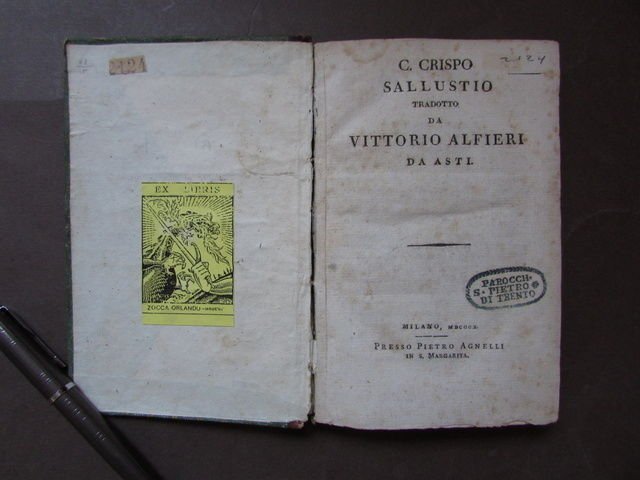 Crispo Sallustio Traduzione Vittorio Alfieri Letteratura Agnelli Milano 1810