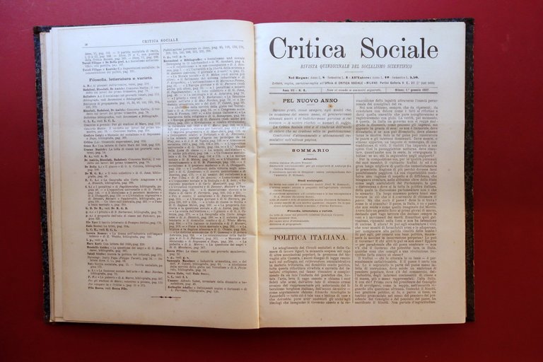 Critica Sociale Rivista del Socialismo Luglio 1896 Dicembre 1897 36 …