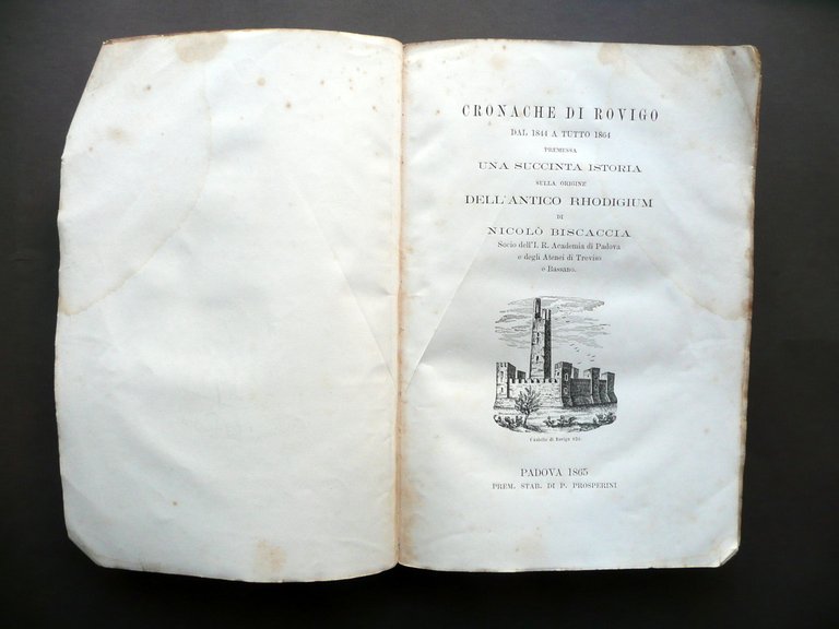 Cronache di Rovigo dal 1844 a Tutto il 1864 NicolÚ …
