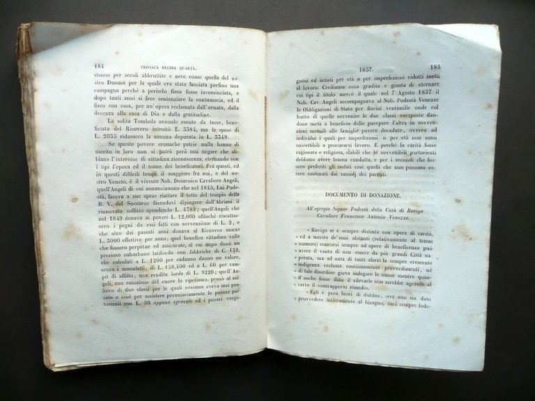 Cronache di Rovigo dal 1844 a Tutto il 1864 NicolÚ …