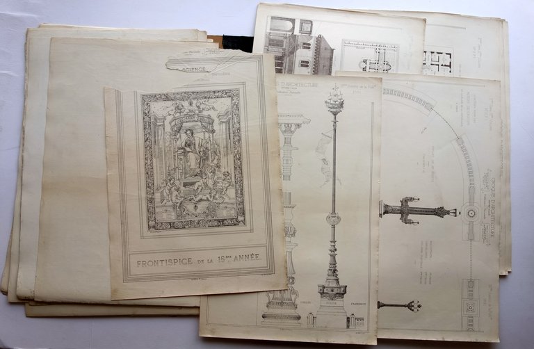 Croquis d'Architecture Intime Club 95 Tavole 1880-82 Architettura Non Completo