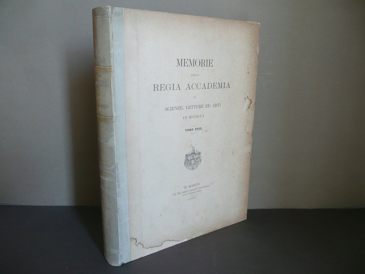 Cubito Egizio Memorie Regia Accademia Scienze Lettere Arti Modena Vol.XVIII …