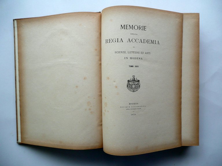 Cubito Egizio Memorie Regia Accademia Scienze Lettere Arti Modena Vol.XVIII …