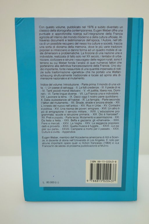 DA CONTADINI A FRANCESI MODERNIZZAZIONE FRANCIA RURALE 1870-1914 WEBER IL …