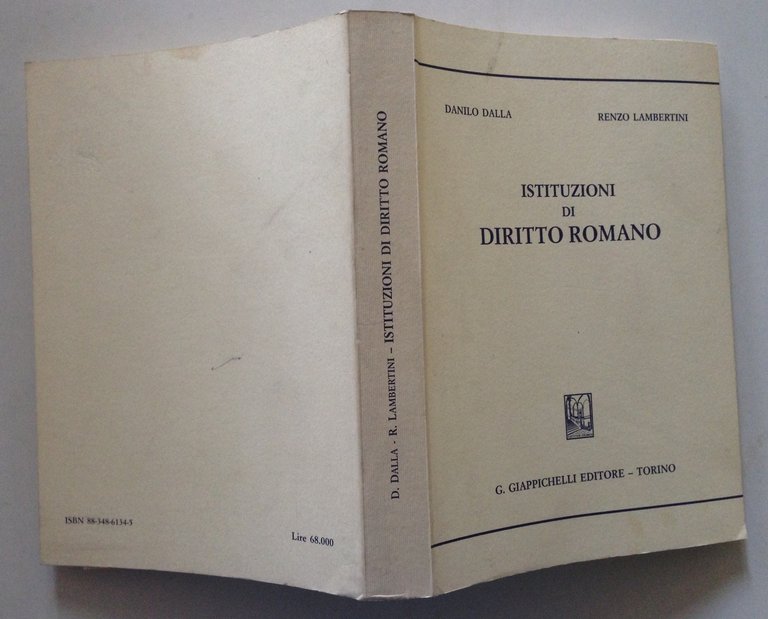Dalla Lambertini Istituzioni di Diritto Romano Giappichelli Editore Torino 1996