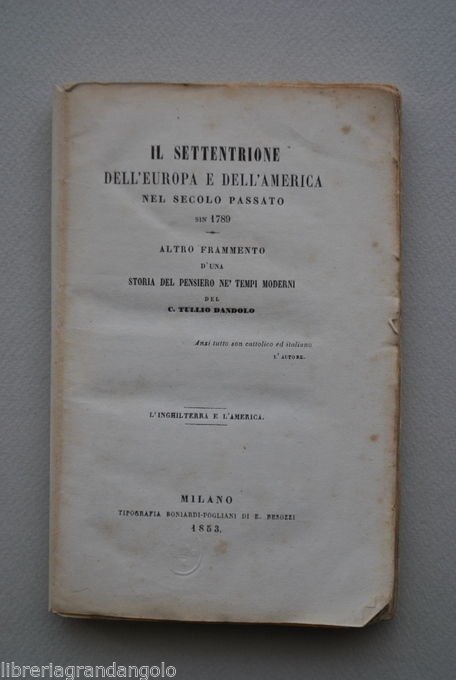 Dandolo Parma Europa America Inghilterra Storia Impero Irlanda Cattolici 1853