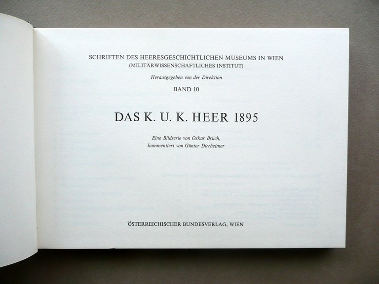 Das K.U.K. Heer 1895 Oskar Bruch Wien 1983 Uniformologia Uniformi … | Immagine Gallery 3