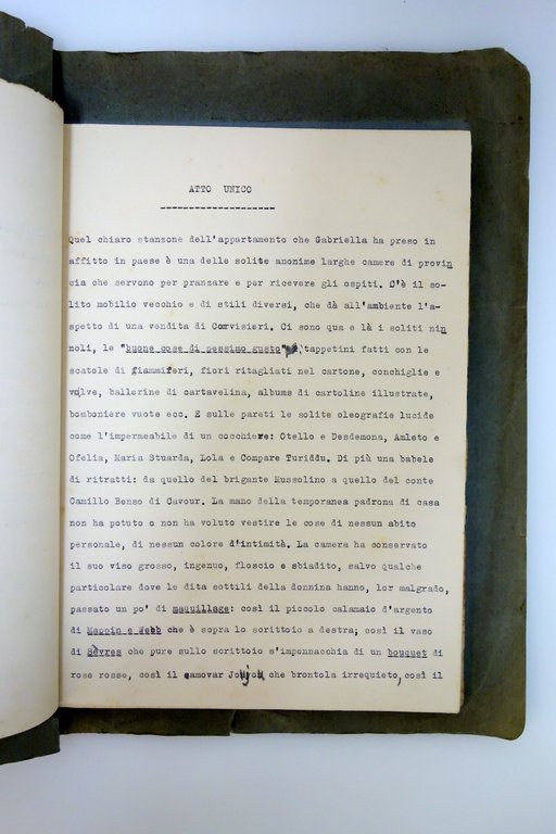 Dattiloscritto Autografo Luciano Doria Interludio Dramma Buffo Dedica Chiantoni | Immagine Gallery 2