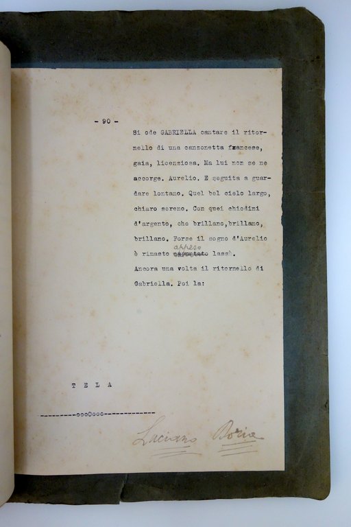 Dattiloscritto Autografo Luciano Doria Interludio Dramma Buffo Dedica Chiantoni | Immagine Gallery 4