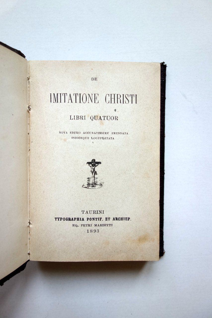 De Imitatione Christi Libri Quatuor Tip. Pontificia e Arcivescovile Torino …