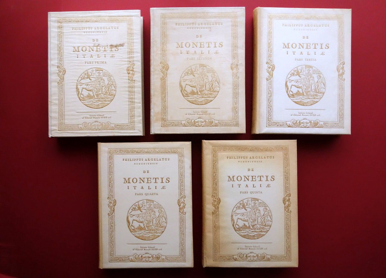 De Monetis Italiae Philippus Argelatus 1750-59 5 Volumi Anastatica 1982-1984 | Immagine principale