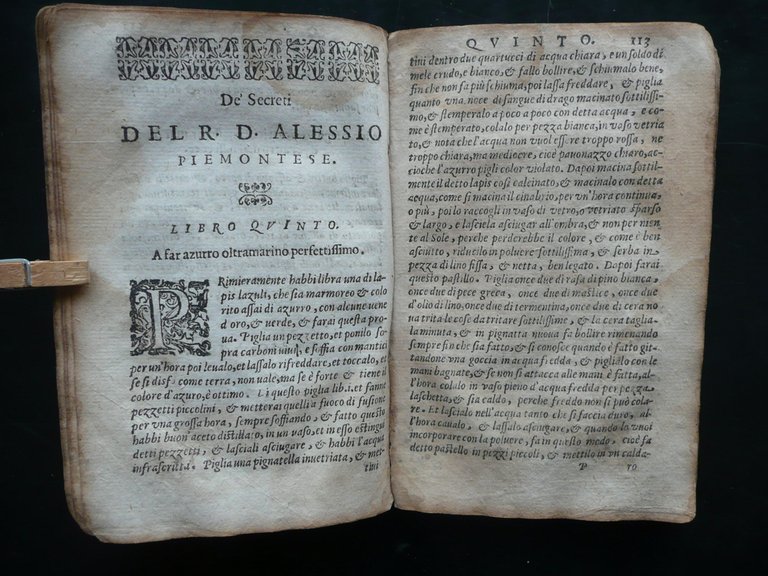 De' Secreti del R.D. Alessio Piemontese Girolamo Ruscelli Medicina Scompleto