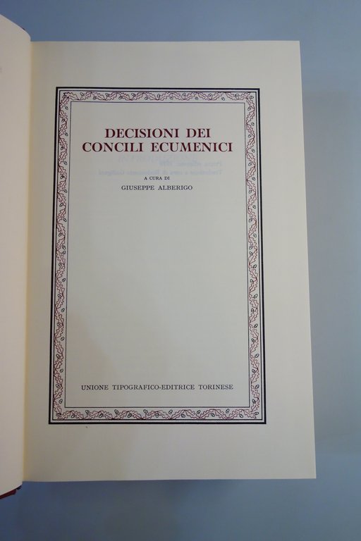 DECISIONI DEI CONCILI ECUMENICI ALBERIGO UTET CLASSICI DELLE RELIGIONI 1978