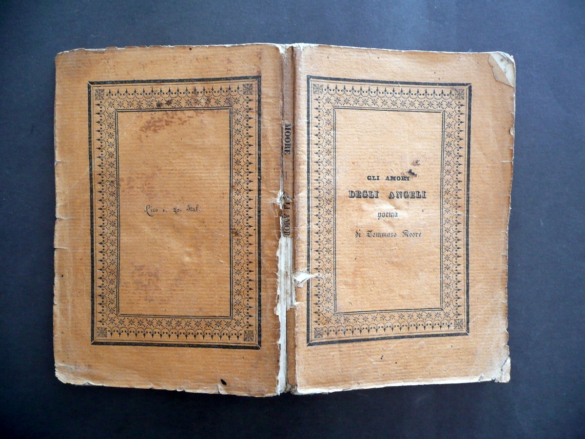 Degli Amori degli Angeli Poema di Thomas Moore Bertani Antonelli …