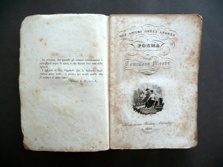 Degli Amori degli Angeli Poema di Thomas Moore Bertani Antonelli …