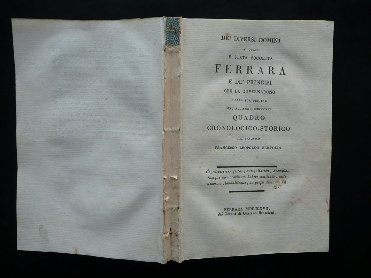 Dei Diversi Dominj Quali Ë Stata Soggetta Ferrara Principi che …