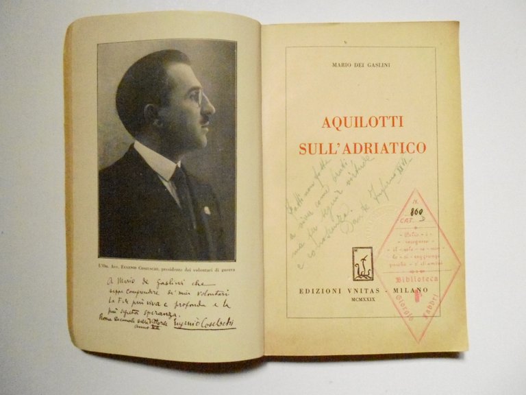 Dei Gaslini Mario Aquilotti Sull'Adriatico Casa Editrice Unitas 1929