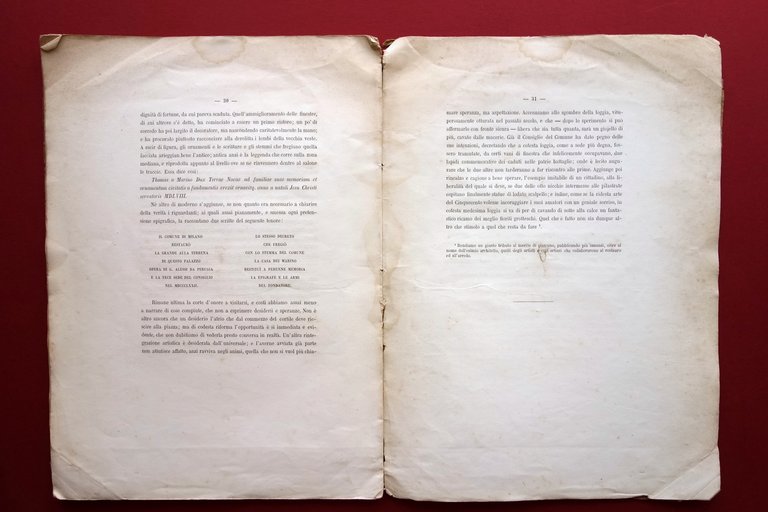 Del Salone di Palazzo Marino Commissione Restauro Bernardoni Milano 1827 …