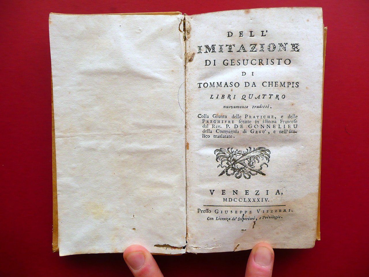 Dell'Imitazione di Ges˘ Cristo Tommaso da Chempis Viezzeri Venezia 1784