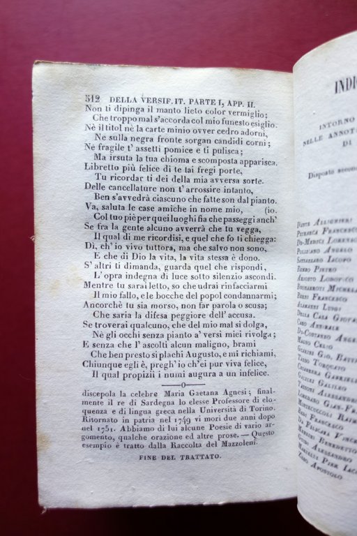 Della Versificazione Italiana Giovanni Berengo Antonelli 1852 2 Parti Completo | Immagine Gallery 5