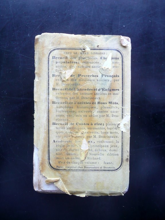 DESCISEAUX RECUEIL DE CHARADES ET D'ENIGMES EXTRAITES DES AUTEURS DELARUE …