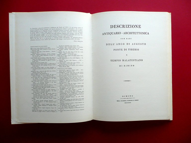 Descrizione Antiquario Architettonica Arco di Augusto Ponte di Tiberio Rimini