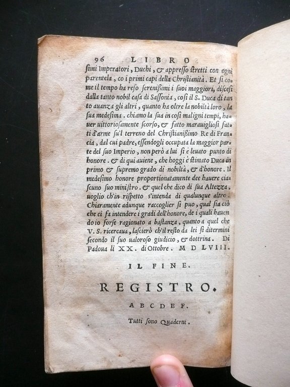 Dialogo dell'Honore Giovanni Battista Possevini Mantovano Ferrari Venezia 1566