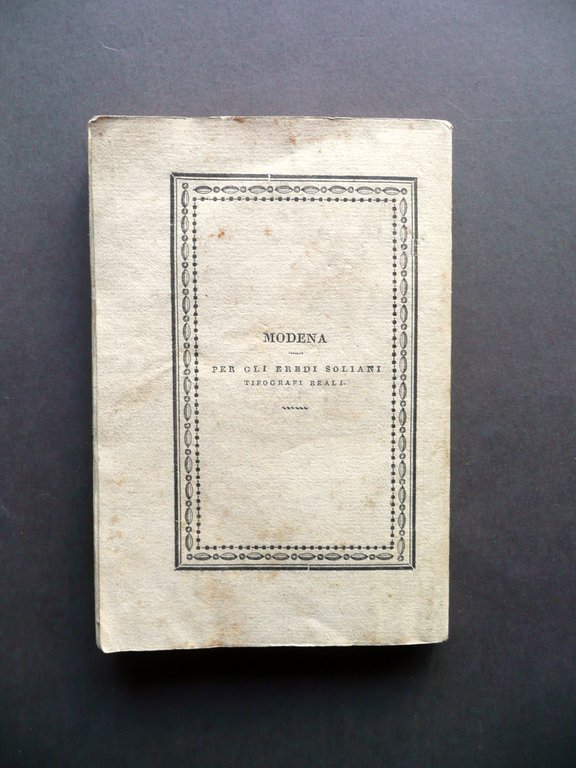 Diario Storico Modenese per l'Anno 1829 Soliani Modena Storia Locale …