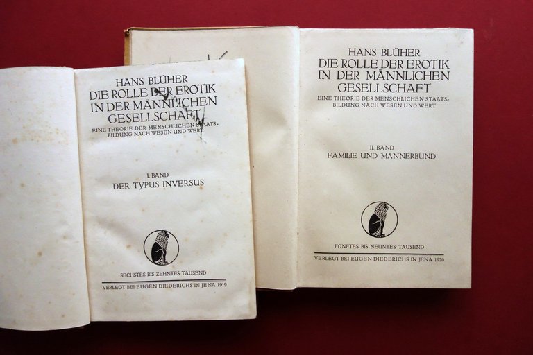 Die Rolle der Erotik in der Mannlichen Gesellschaft H. Bluher …