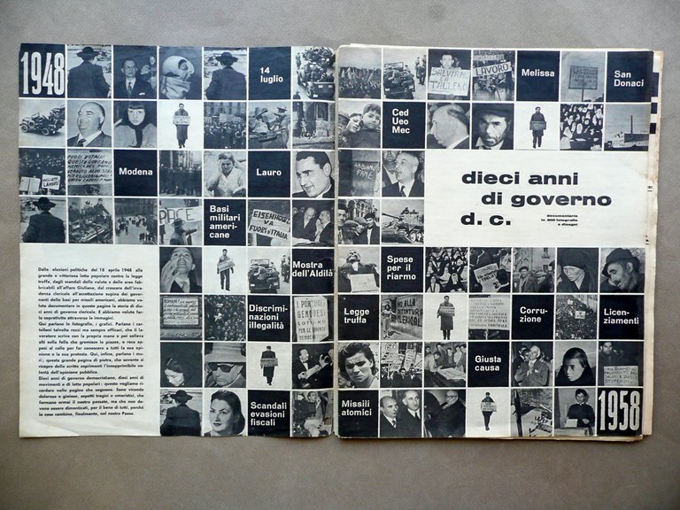 Dieci Anni di Governo DC 1948-1958 Propaganda PCI Elezioni Politica …