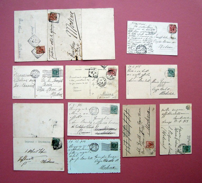 Dieci Cartoline originali Torino anni '15-'20 Viaggiate