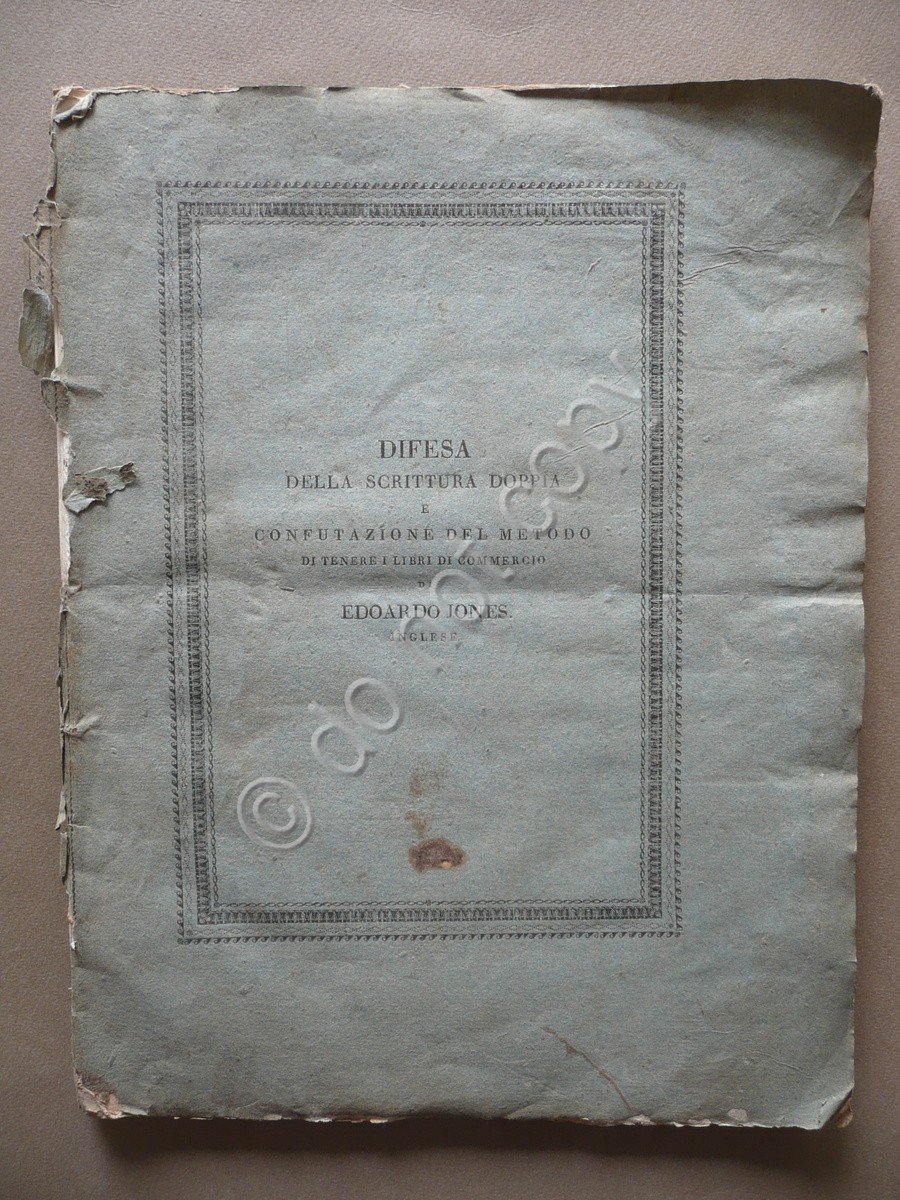 Difesa della Scrittura Doppia Ragioniere Modenese Confutazione Metodo Jones 1822 | Immagine principale