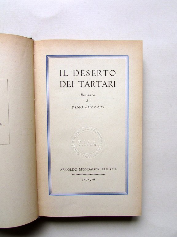 Dino Buzzati il Deserto dei Tartari Mondadori Milano 1956 3∞ …