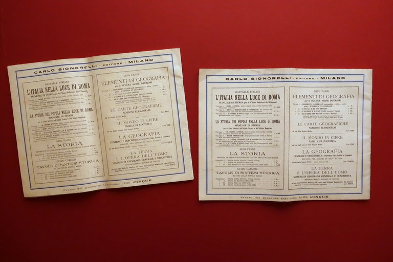 Dino Vanni Esercizi di Cartografia Signorelli Milano 1938 Fascicoli 2 …