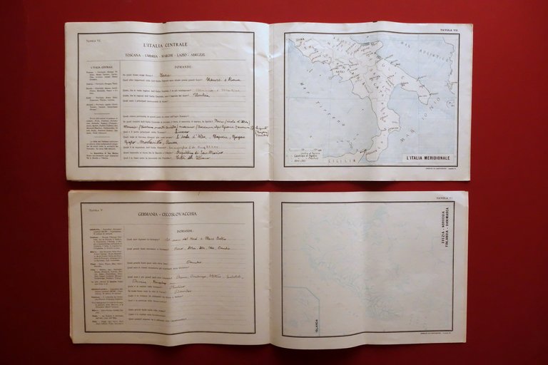 Dino Vanni Esercizi di Cartografia Signorelli Milano 1938 Fascicoli 2 …