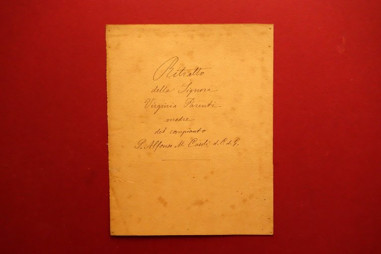 Dipinto a Olio Ritratto Virginia Parenti Madre P. Alfonso Casoli …