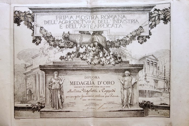 Diploma I∞ Mostra Romana dell'Agricoltura Industria Arte Applicata CoppedË 1923 | Immagine Gallery 2